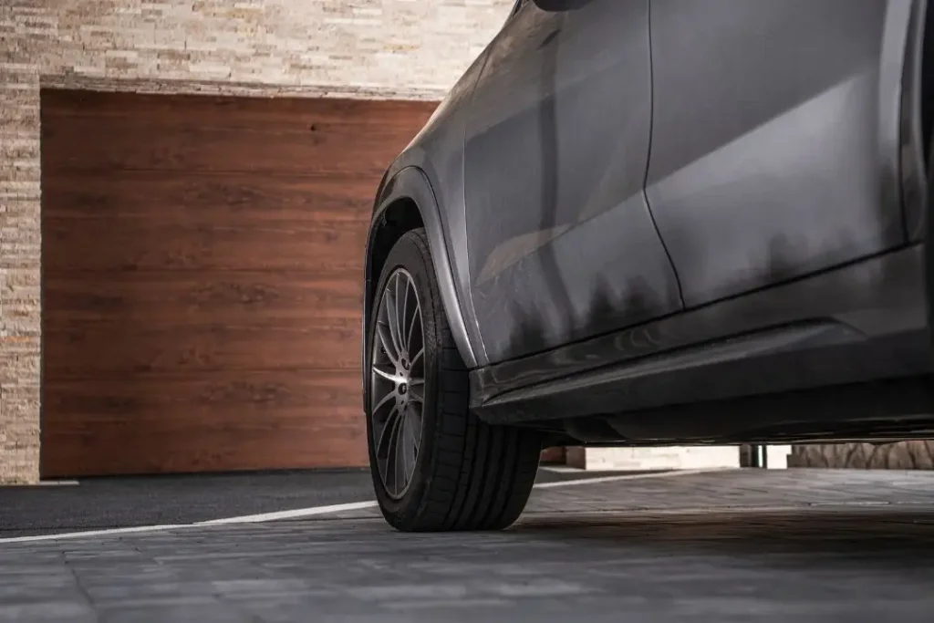 Car parked on driveway