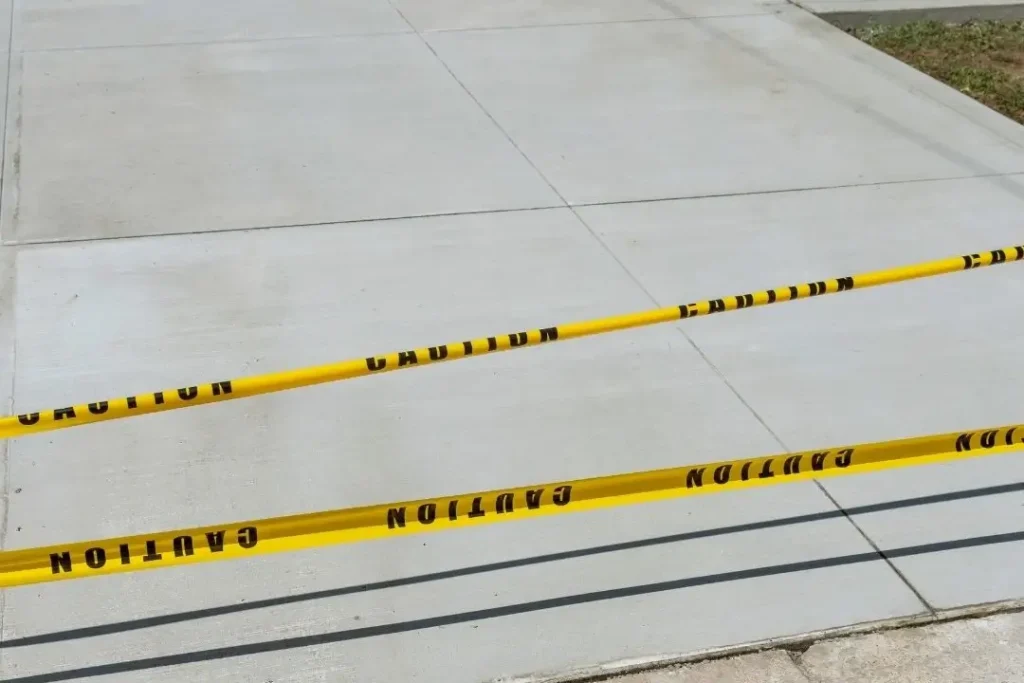 Concrete driveway