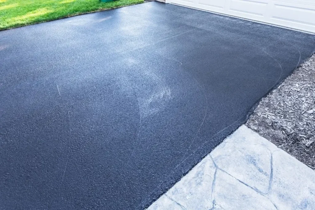 New asphalt driveway