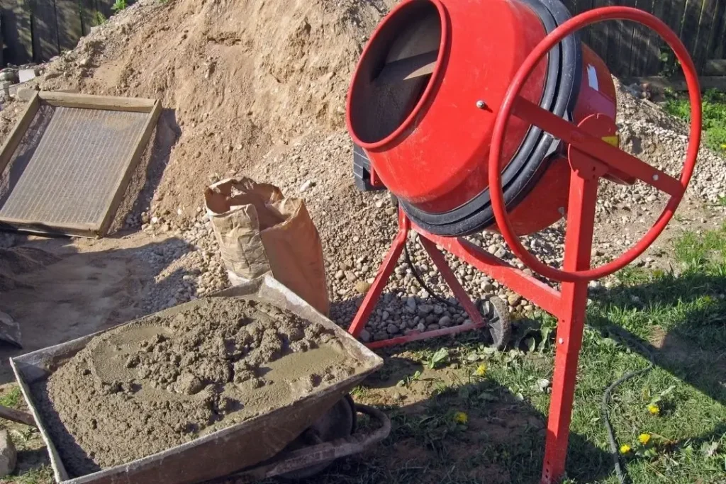 Portable concrete mixer