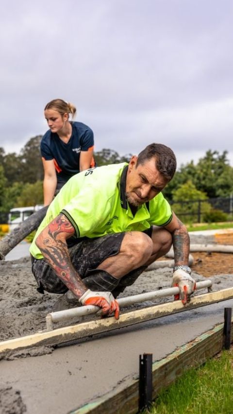 concrete driveway construction project in Caboolture