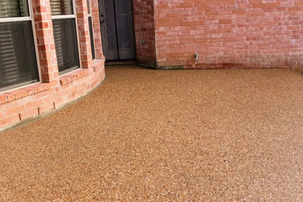 exposed aggregate concrete patio