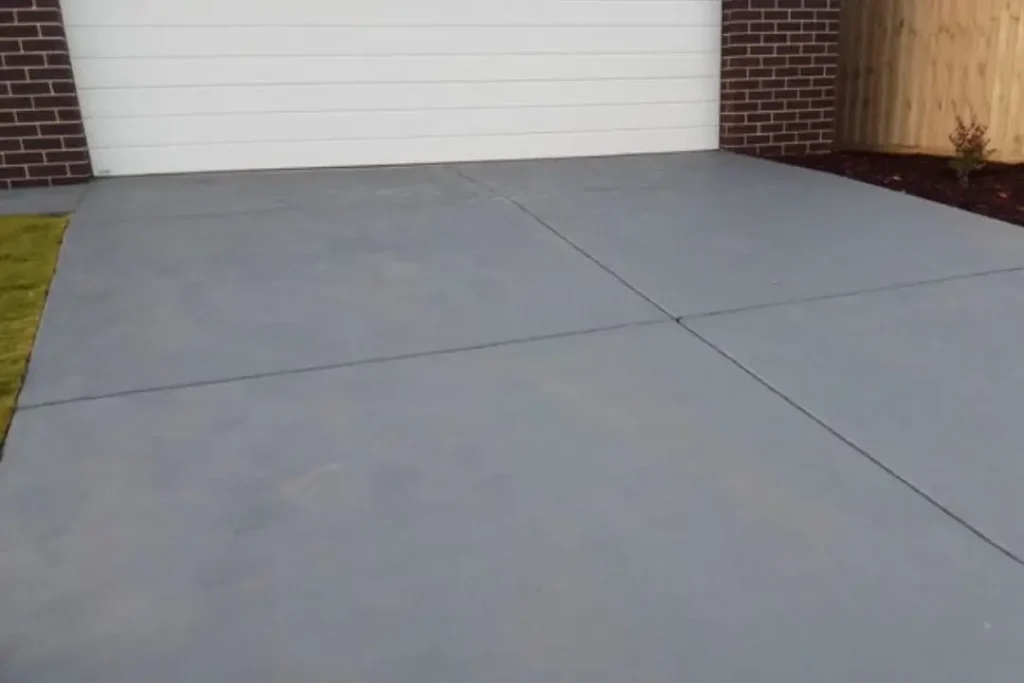 plain concrete driveway