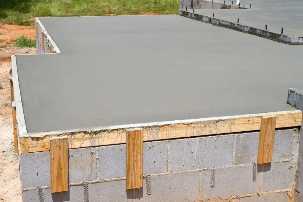 concrete house foundation slab